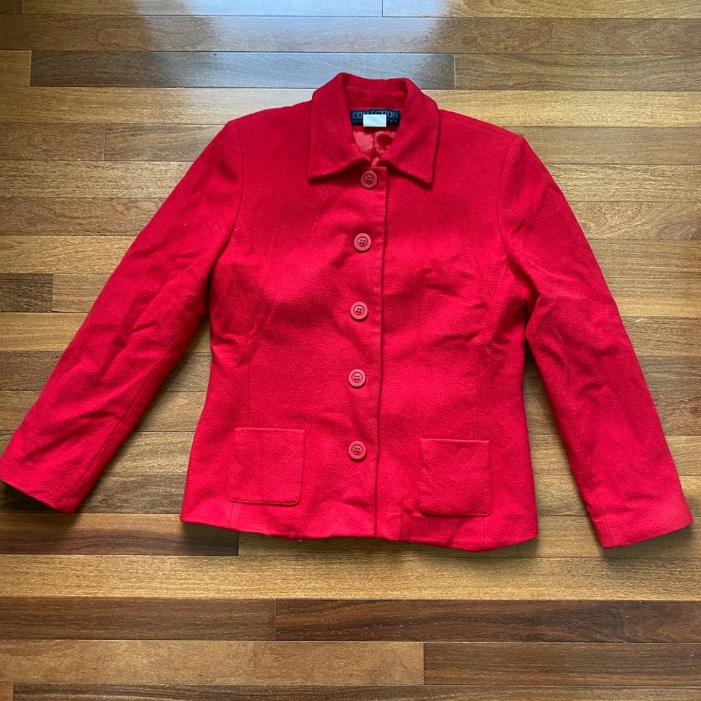 collection harve benard, wool blend jacket